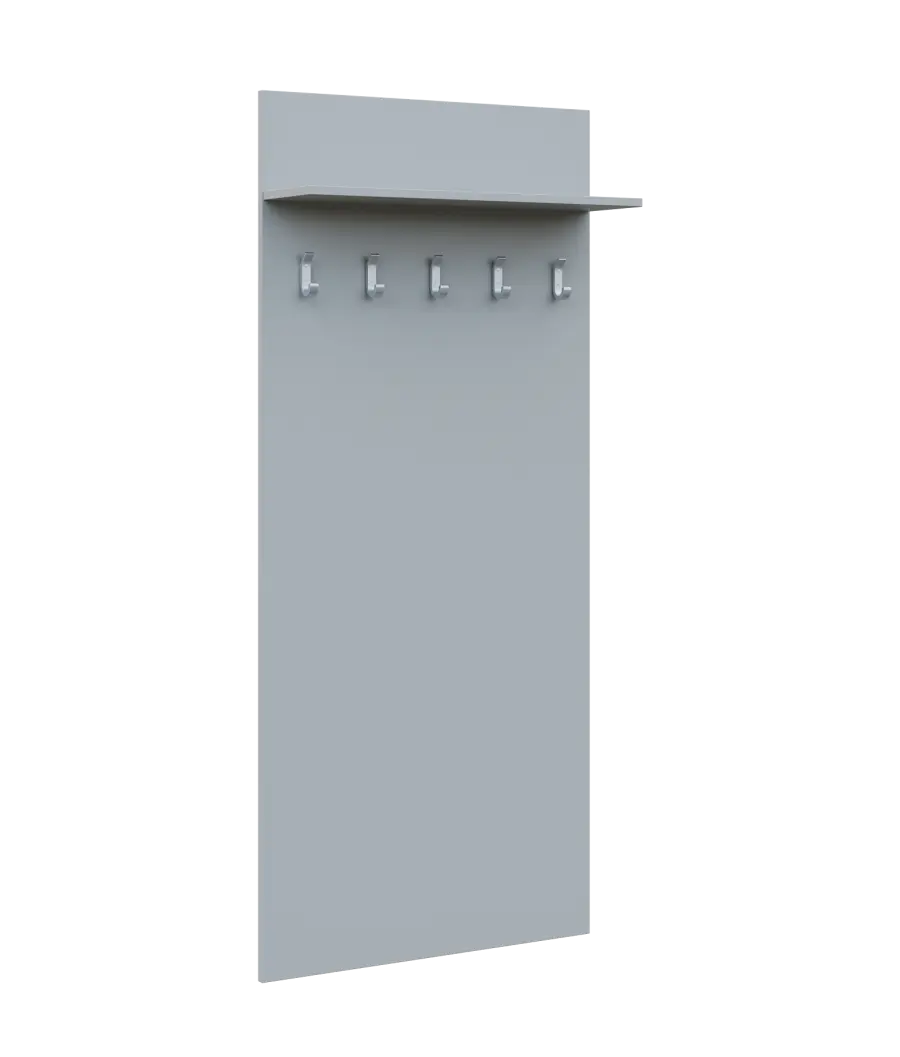 VN - 03 stěna věšáková 800x220x1800 mm, 5-háček Laura, šedá